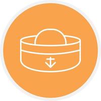 Sailor Hat Line Circle vector