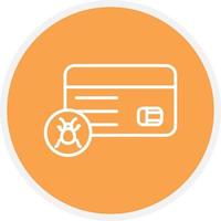 Credit Card Line Circle vector