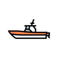 center console boat color icon vector illustration