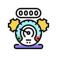 mileage rollback color icon vector illustration