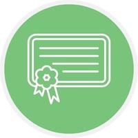 Digital Certificate Line Circle vector