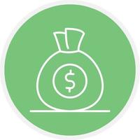 Money Bag Line Circle vector