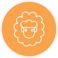 Sheep Line Circle vector