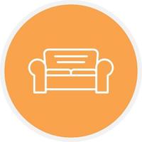 Sofa Line Circle vector