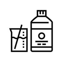 mixing liquid for resin art line icon vector illustration