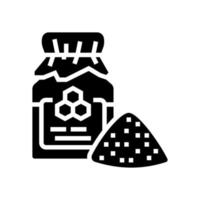 paquete de néctar apicultura glifo icono vector ilustración