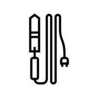 electric knife beekeeping line icon vector illustration