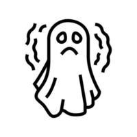 fantasma halloween línea icono vector ilustración