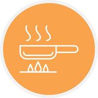 Frying Pan Line Circle vector