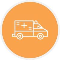 Ambulance Line Circle vector