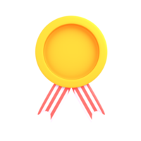 icono 3d de negocios, medalla de oro png