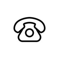 Home phone icon vector. Isolated contour symbol illustration vector