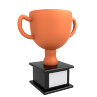 3D-Icon-Trophäe mit Bronze png