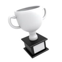 3d icon trophy with silver png