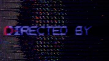 alte VHS-Störungen und statisches Rauschen auf dem schwarzen Hintergrund video