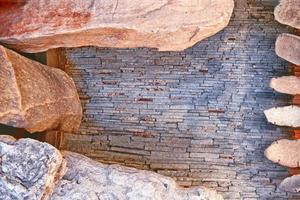 Background of stones and old bricks. photo