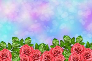 los capullos de flores rosas. tarjeta de vacaciones fondo floral de rosas.