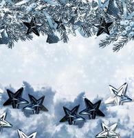 Winter background with Christmas toys photo