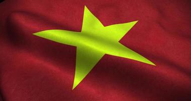 animación de bucle sin interrupción de la bandera de vietnam video