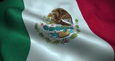 animación de bucle sin interrupción de la bandera que agita de México. resolución 4k video