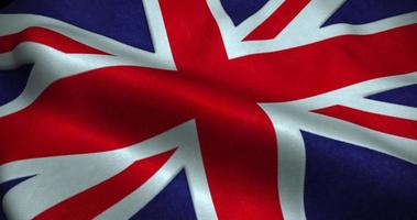 England waving Flag seamless loop animation. 4K Resolution video