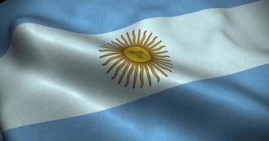 argentinische wehende flagge nahtlose schleifenanimation. 4k-Auflösung video
