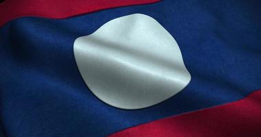laos schwenkende flagge nahtlose schleifenanimation. 4k-Auflösung