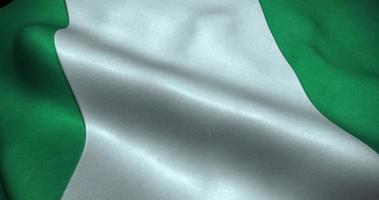 Nigeria wehende Flagge nahtlose Loop-Animation. 4k-Auflösung