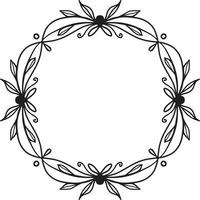 Floral Wreath Monogram Botanical Frame vector