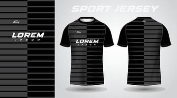diseño de camiseta deportiva negra vector