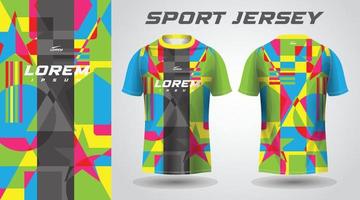 colorido diseño de camiseta deportiva vector