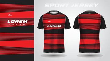 red black shirt sport jersey design vector