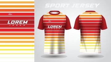 diseño de camiseta deportiva de camisa roja vector