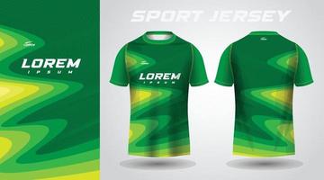 green shirt sport jersey design vector