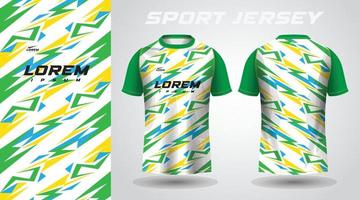 green shirt sport jersey design vector