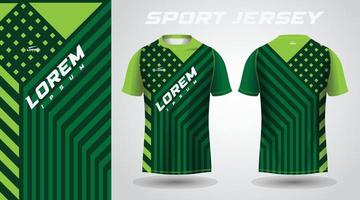 diseño de camiseta deportiva de camisa verde vector