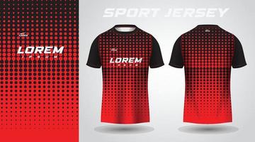 red black shirt sport jersey design vector