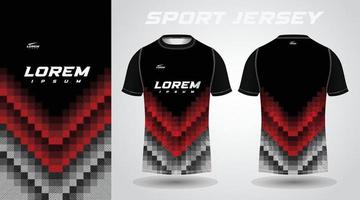 red black shirt sport jersey design vector