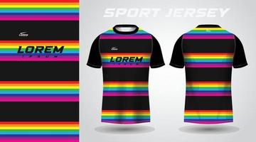 colorful sport jersey design vector