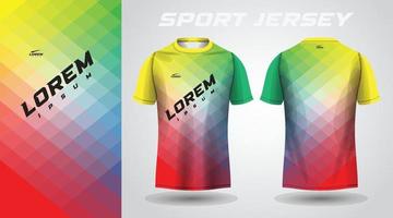 diseño de camiseta deportiva de camiseta colorida vector