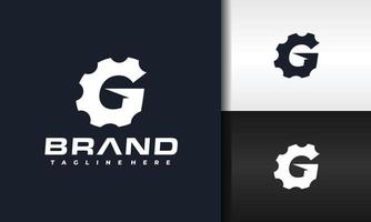letter G gear logo vector