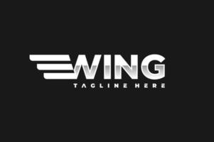 wing logo typography vector