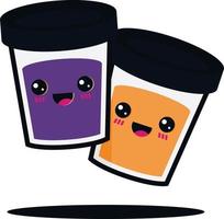 vector illustration of a cute drink cartoon character, suitable for icons, logos, food mascots