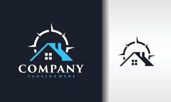 real estate compass logo vector