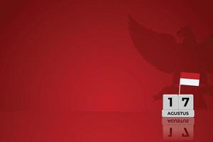 17 Agustus Indonesia Independence Day simple Red Background with Simple Icon and Minimalist Effect. vector