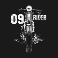 Diseño de camiseta de motociclista. Puede usarse para estampado de camiseta, estampado de taza, almohadas, diseño de estampado de moda, ropa para niños, baby shower, saludo y postal. diseño de camiseta vector