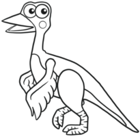 dinosaure dessin animé mignon à colorier png