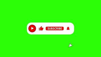 Elegant Like Subscribe and bell  Button Animation video