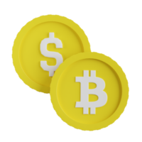 Bitcoin Purchase 3D Illustration png