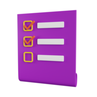 to do list 3d illustration png